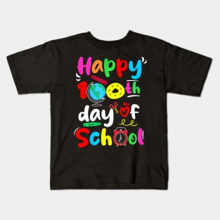 Happy 100Th Days Of School Teacher And Student Kids T-Shirt